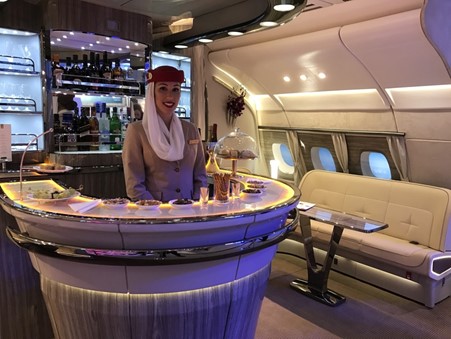 Emirates A380 Bar and Lounge