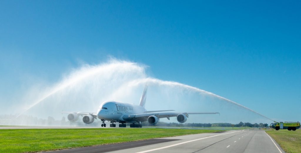 Christchurch Welcomes Back Emirates’ A380
