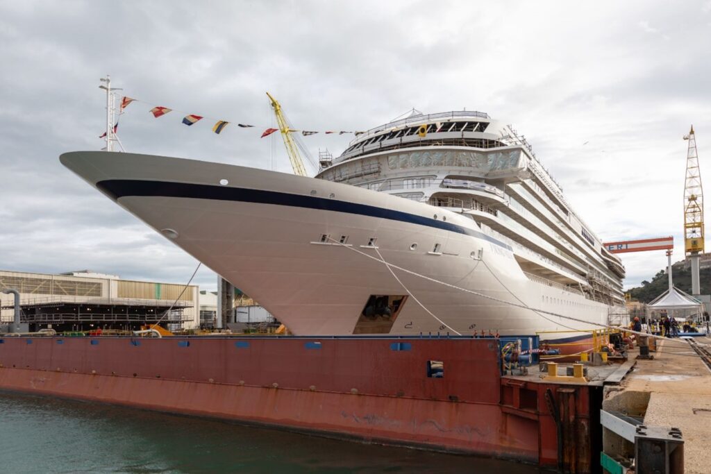 Viking Marks Float Out of New Ocean Ship