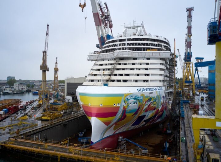 Norwegian Cruise Line and Fincantieri Celebrate the Float Out of Norwegian Aqua